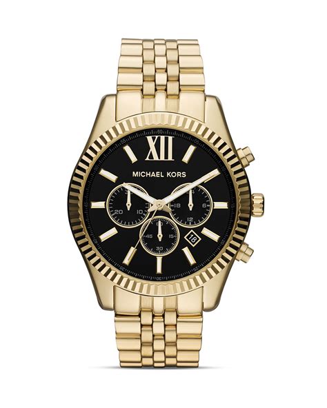 michael kors watch gold men|Michael Kors lexington chronograph watch.